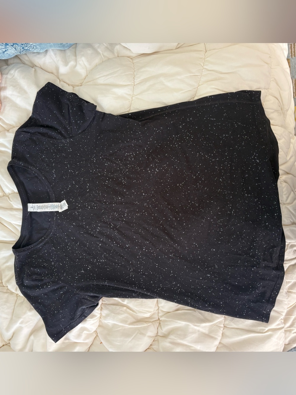 lululemon athletica Black Short-Sleeve Tee with White Speckle